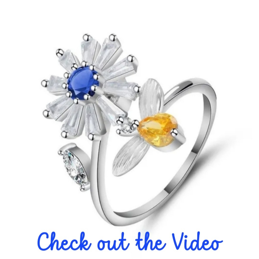 Daisy Bee Fidget Spinner Ring